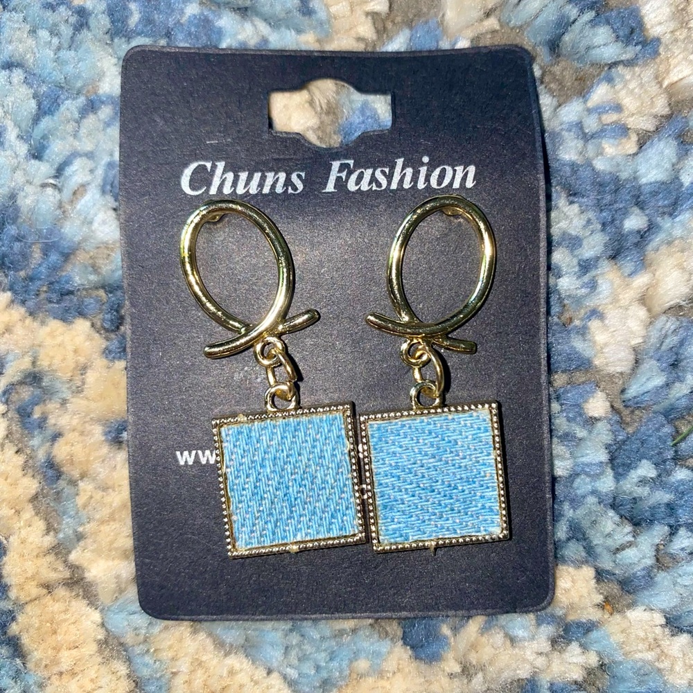 Chuns Fashion Blue Denim Earrings